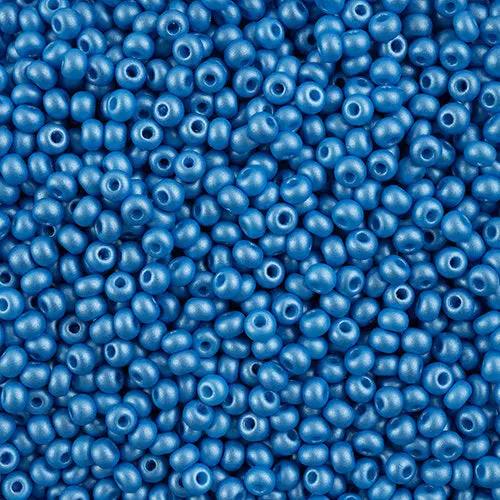 Blue glass beads, preciosa, permalux light blue, bulk purchase Preciosa