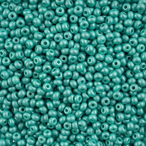 Green glass beads, preciosa, permalux mint, bulk purchase Preciosa
