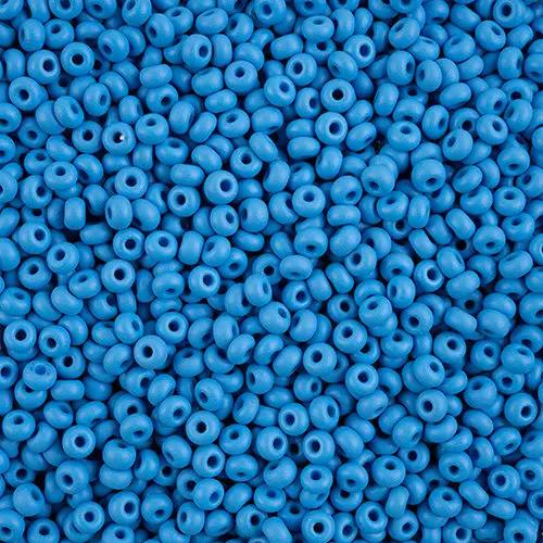 Blue glass beads, preciosa, permalux mat light blue, bulk purchase Preciosa