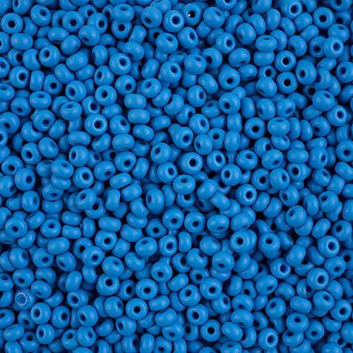 Blue glass beads, preciosa, permalux mat blue, bulk purchase Preciosa
