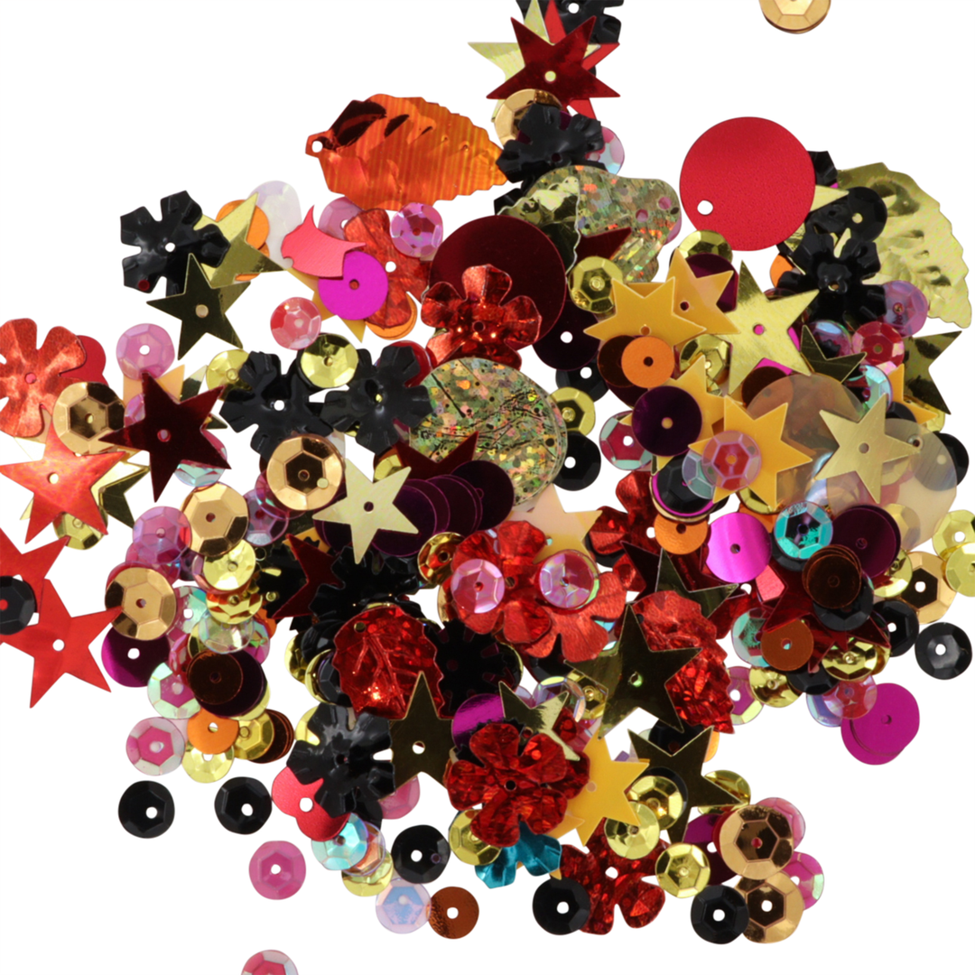 Palietter, blandede pailletter, 10-40g, flere varianter Beadhouse of Copenhagen