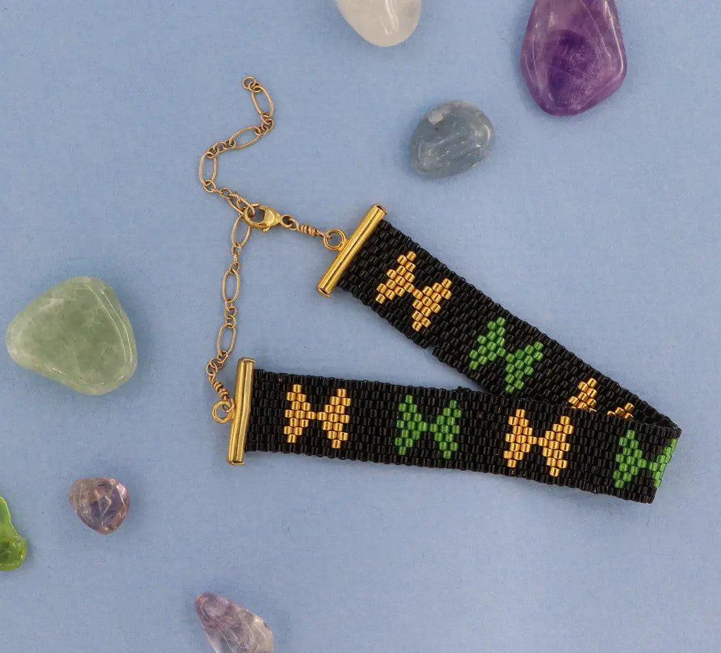 Miyuki afslutning endestykker for delica's - forgyldt 15 mm Krea