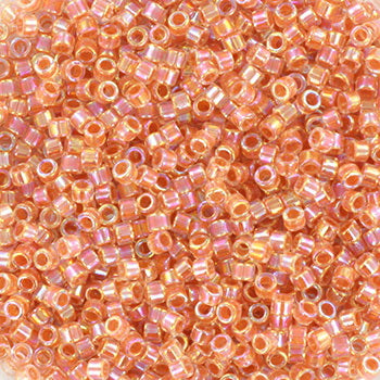 Pink glasperler, miyuki delica's 11/0 -dark peach lined crystal ab 54 Krea