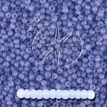 Blå glasperler, preciosa, blue 2 dyed alabaster Preciosa