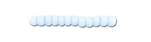 Blå glasperler, preciosa, baby blue 2 dyed chalkwhite, storkøb Preciosa