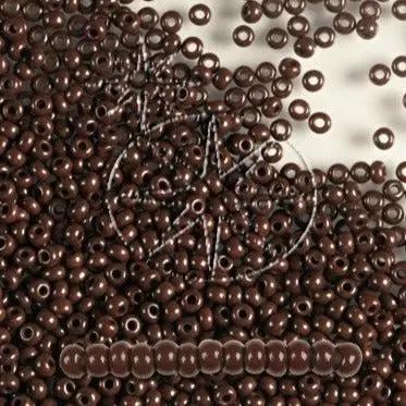 Brune glasperler, preciosa, natural opaque dark brown, storkøb Preciosa
