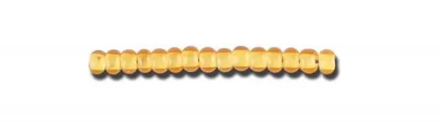Orange glasperler, preciosa, whitelined light topaz, storkøb Preciosa