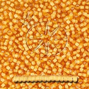 Orange glasperler, preciosa, whitelined light topaz, storkøb Preciosa