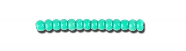 Grønne glasperler, preciosa, dark green dyed chalkwhite Preciosa