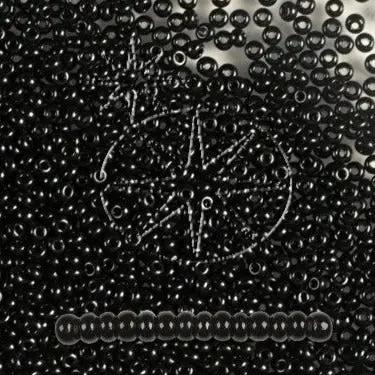 Sorte glasperler, preciosa, natural opaque black, storkøb Preciosa