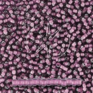 Lilla glasperler, preciosa, whitelined chalkwhite amethyst, storkøb Preciosa