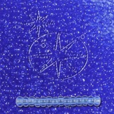 Blå glasperler, preciosa, natural transparent dark sapphire, storkøb Preciosa