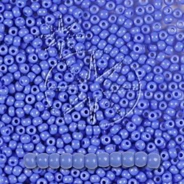 Blå glasperler, preciosa, natural opaque violet blue, storkøb Preciosa