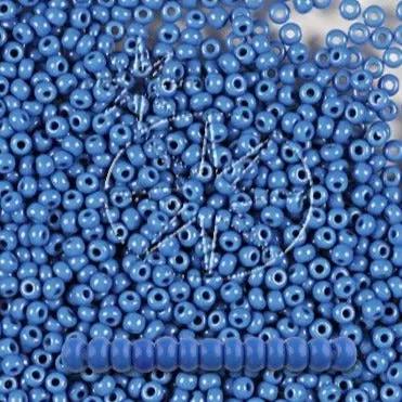 Blå glasperler, preciosa, opaque blue, storkøb Preciosa