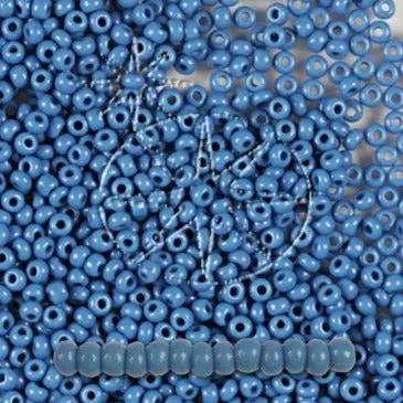 Blå glasperler, preciosa, natural opaque blue, storkøb Preciosa