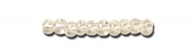Hvide glasperler, preciosa, colour lined ivory pearl crystal Preciosa