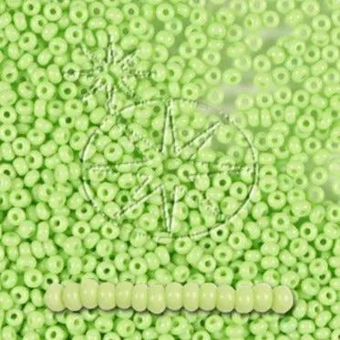 Grønne glasperler, preciosa, natural opaque light pastel green, storkøb Preciosa
