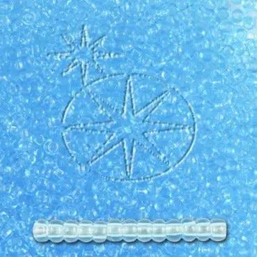 Blå glasperler, preciosa, natural transparent light aquamarine Preciosa