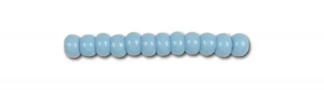 Blå glasperler, preciosa, natural opaque turquoise, storkøb Preciosa