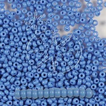 Blå glasperler, preciosa, natural opaque turquoise blue, storkøb Preciosa