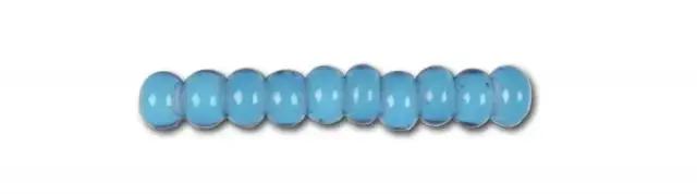 Blå glasperler, preciosa, aqua cornelian round, storkøb Preciosa