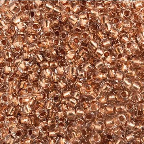 Metalliske glasperler, preciosa, copper lined crystal, storkøb Preciosa