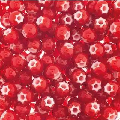 Røde glasperler, preciosa, red cornelian star, storkøb Preciosa
