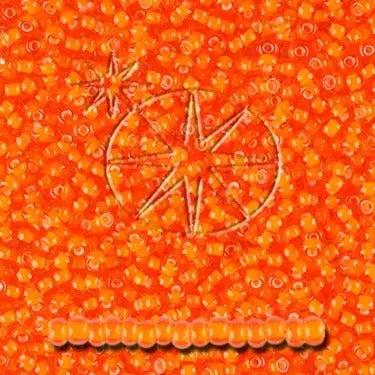 Orange glasperler, preciosa, whitelined transparent hyacinth Preciosa