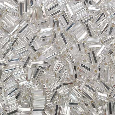 Find klare glasperler, preciosa bugles, silverlined crystal, 4,6 mm hos Beadhouse of Copenhagen i dag, med en altid hurtig levering!