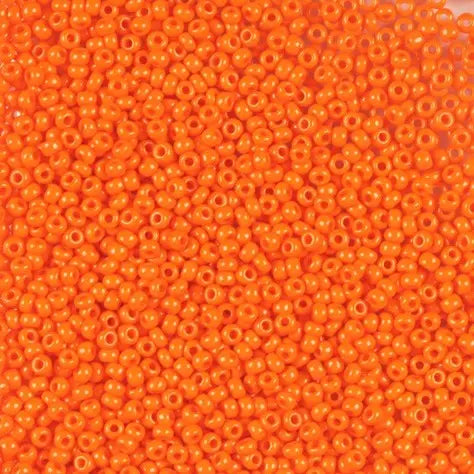 Orange glass beads, preciosa, natural opaque dark orange, bulk purchase 