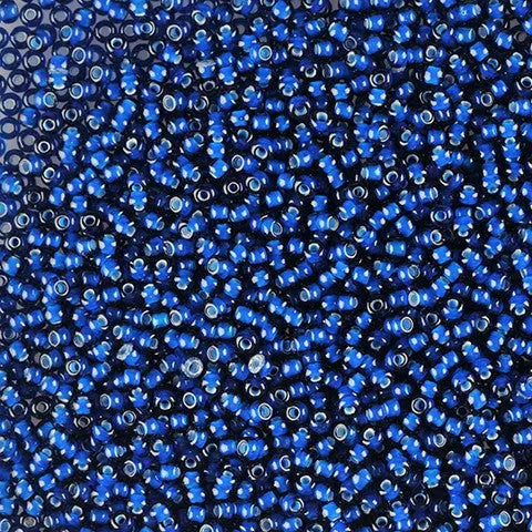Blue glass beads, preciosa, whitelined dark aquamarine, bulk purchase 
