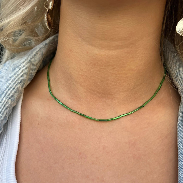 Halskæde, rørperler, plastik, flere varianter, 40cm Beadhouse of Copenhagen