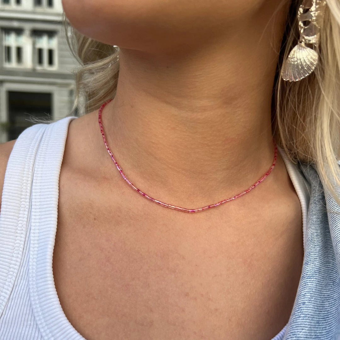 Halskæde, rørperler, plastik, flere varianter, 40cm Beadhouse of Copenhagen