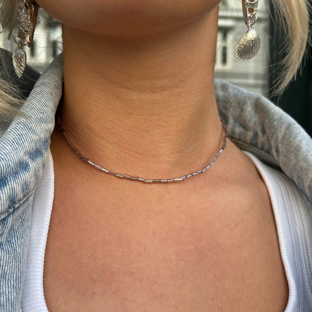 Halskæde, rørperler, plastik, flere varianter, 40cm Beadhouse of Copenhagen