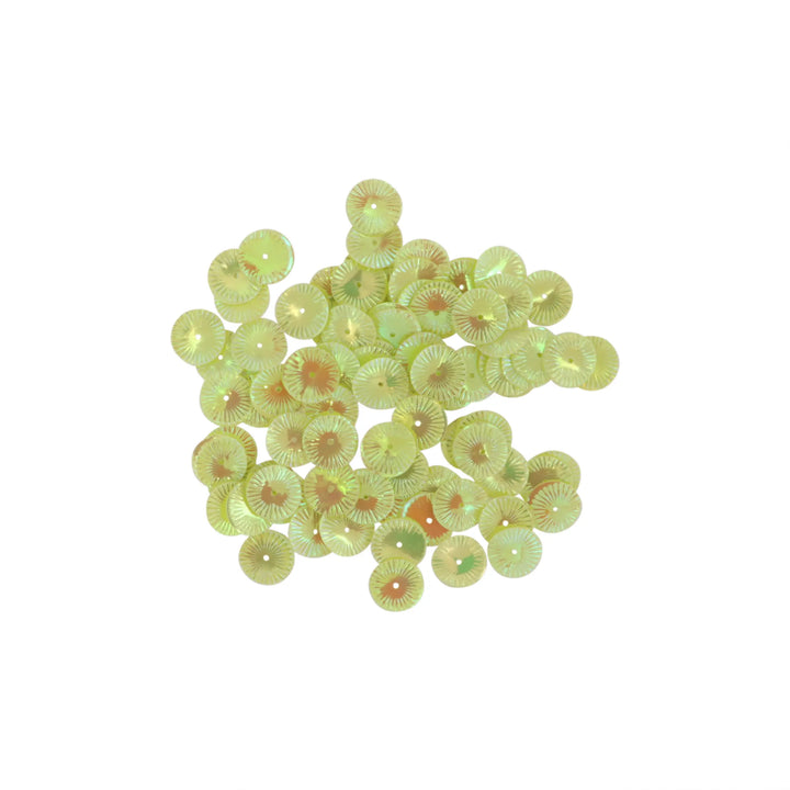 Sequins, round with pattern, 13mm, with rainbow cut, 10-40g, several varieties Beadhouse of Copenhagen