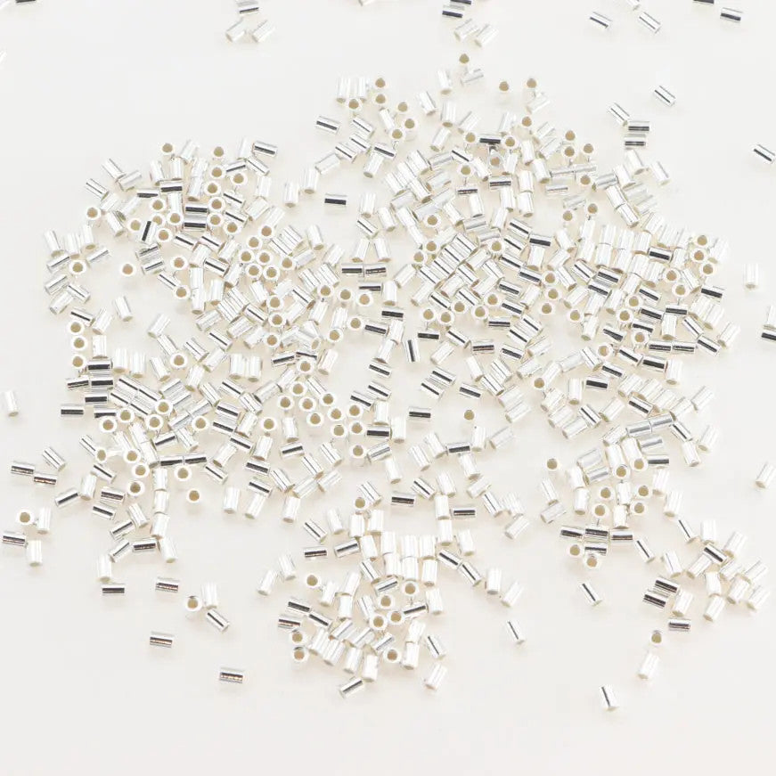 Wireklemme perler i sterlingsølv, rør 2 x 1,5 mm storkøb Silveks