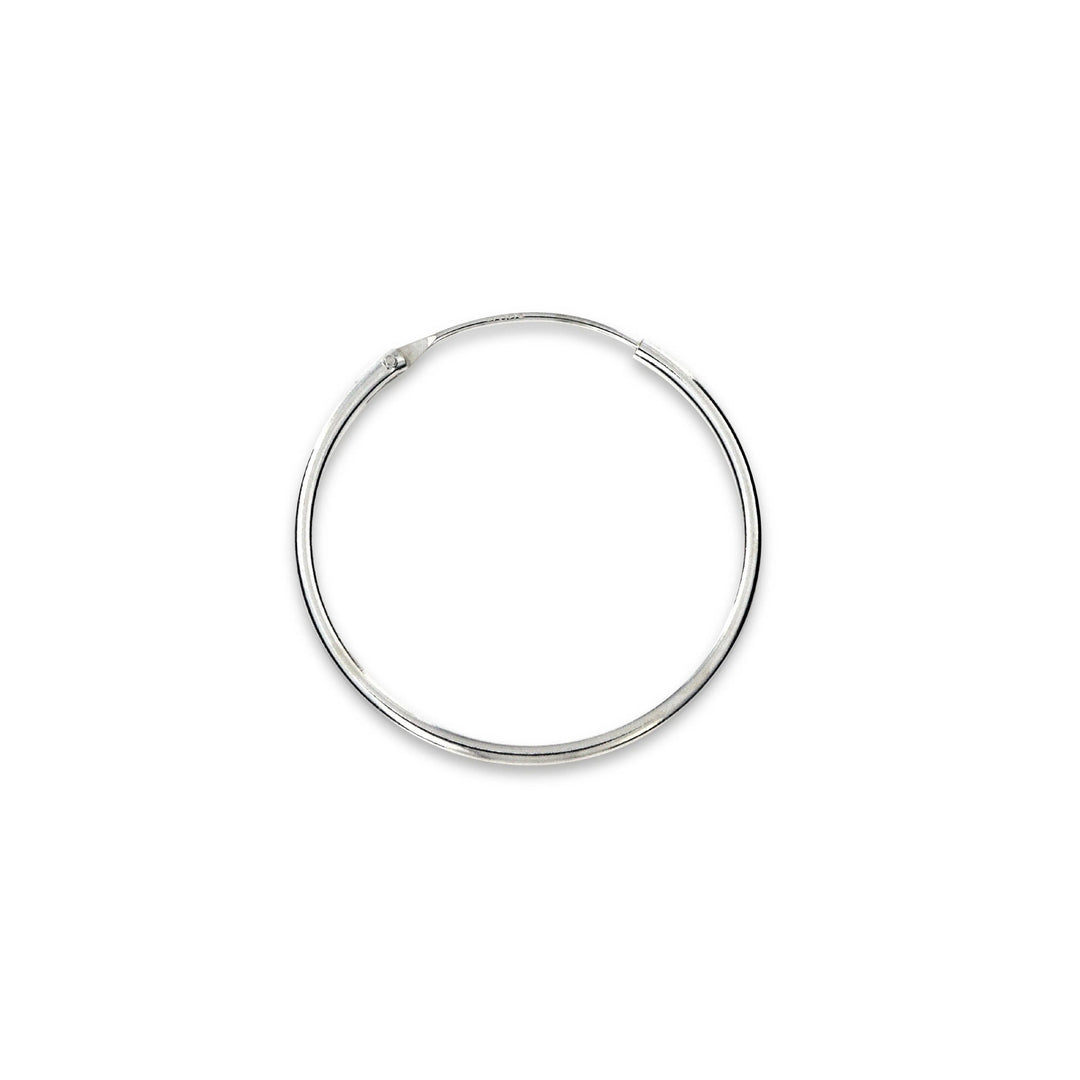 Øreringe, hoops, 30mm, sterlingsølv og forgyldt sterlingsølv BLT