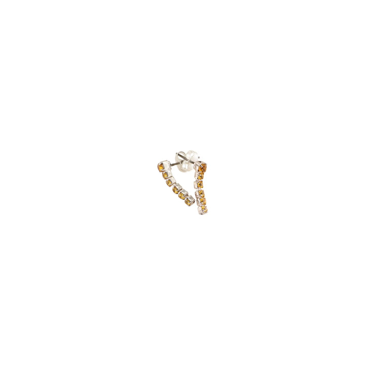 Earrings, ear studs with similisten, silver-plated brass, several variants Beadhouse of Copenhagen