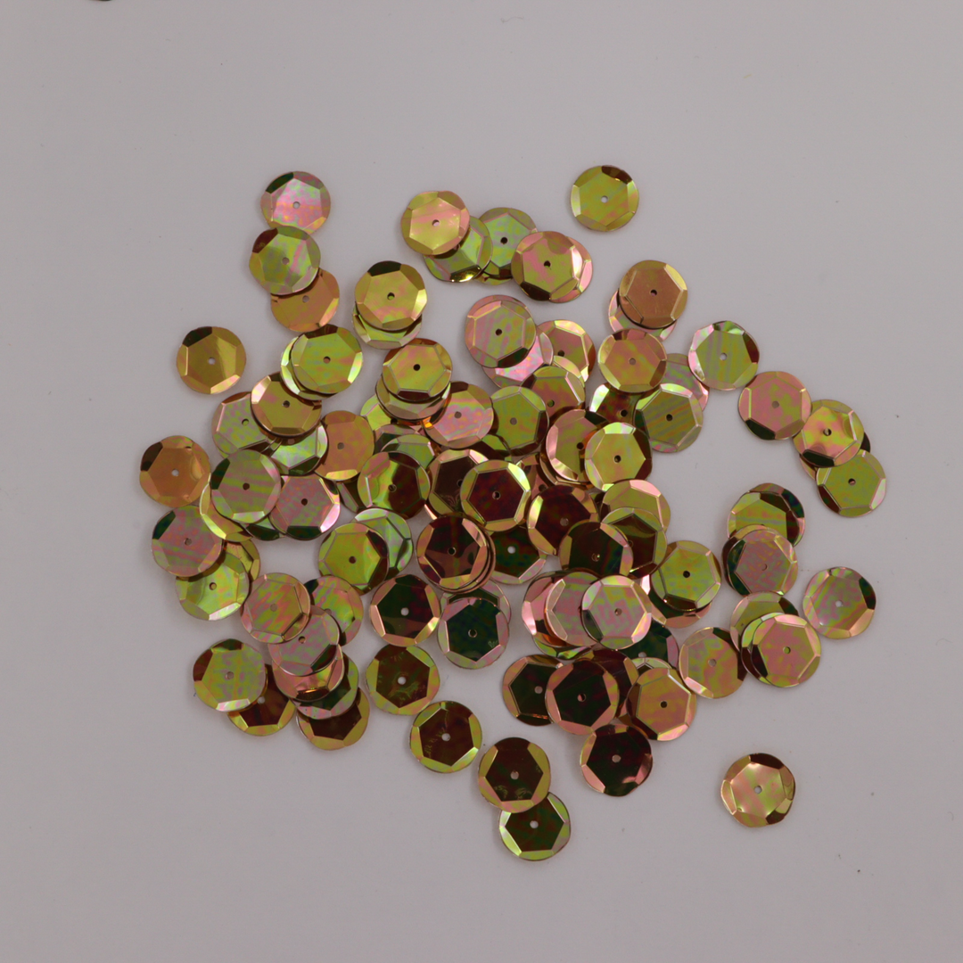 Palietter, runde, 4-12mm, med regnbueskær, 10-40g, flere varianter