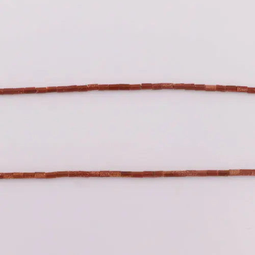 Smykkestensperler, string, solsten synt. rørperler, 41 cm/2,5 x 4 mm BOC