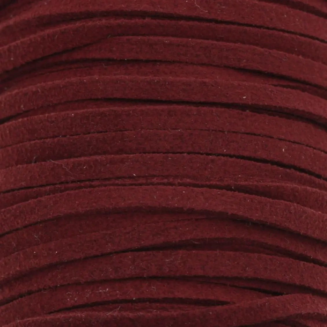 Snor, bordeaux, ruskind 3 mm x 1,5 m Tax