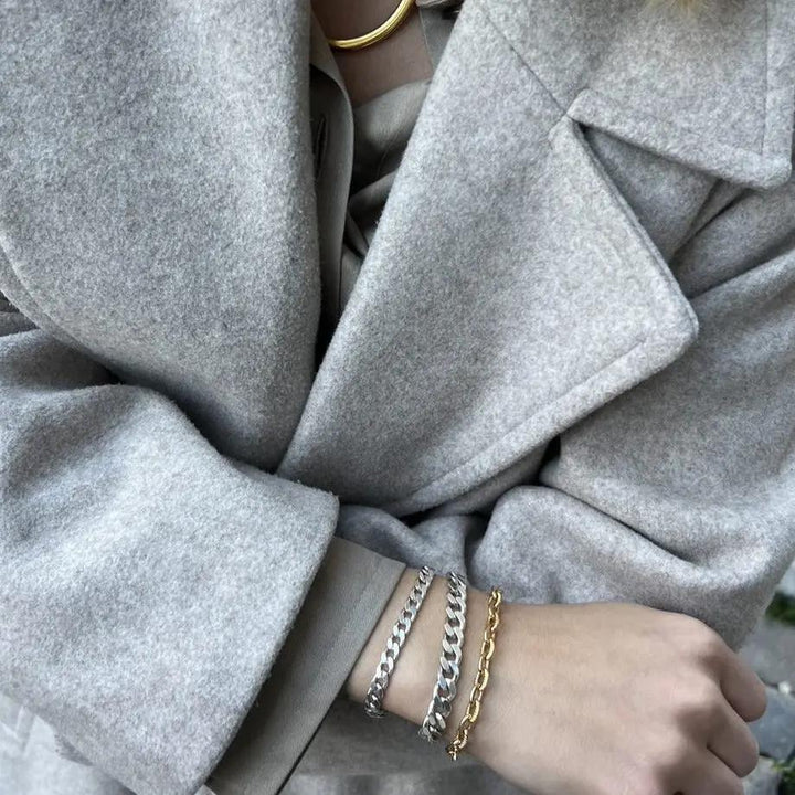 Armbånd i anker facet i forgyldt aluminium Beadhouse of Copenhagen