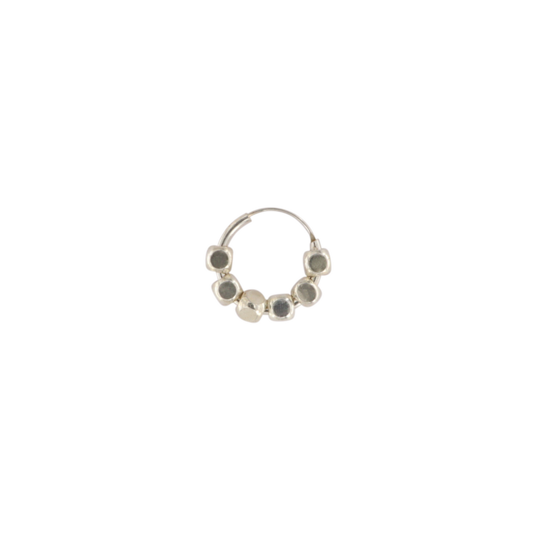 Ørering, hoop, m. sølvperler, sterlingsølv, metal 