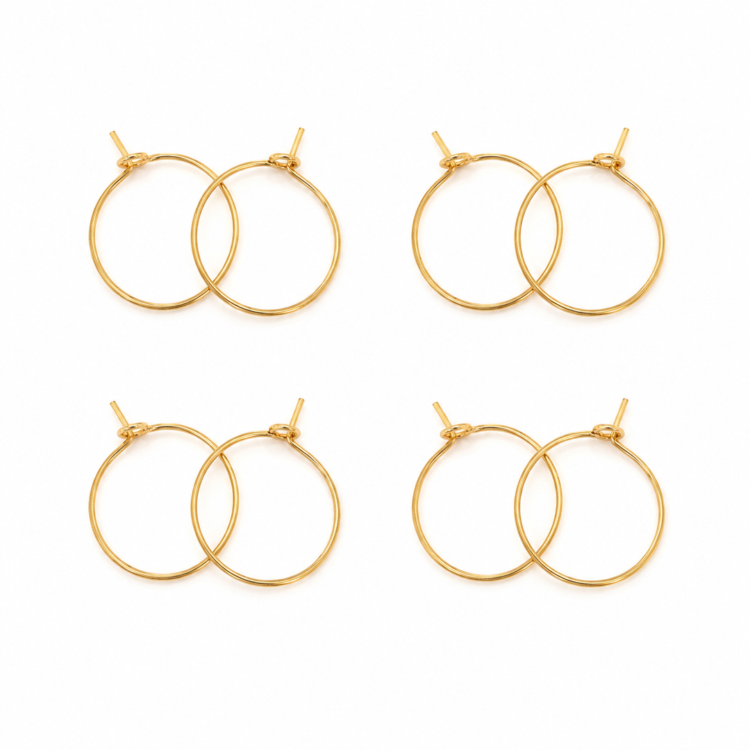 Find mounting creoles in sterling silver gold-plated, 15 mm 0.7 mm among our large selection of jewelry parts at Beadhouse of Copenhagen today. Remember free shipping over DKK 400