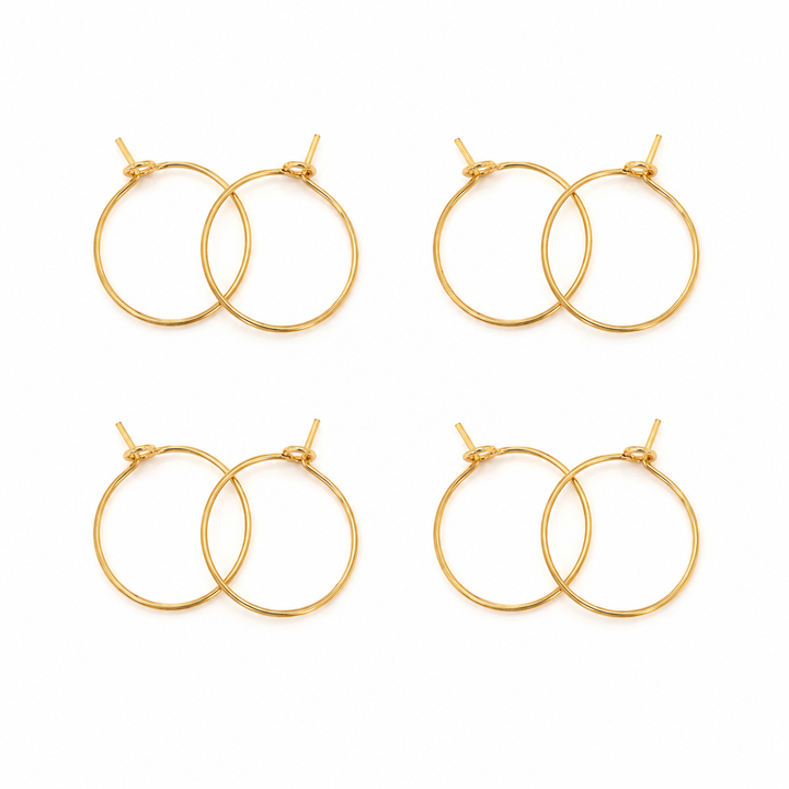 Find mounting creoles in sterling silver gold-plated, 15 mm 0.7 mm among our large selection of jewelry parts at Beadhouse of Copenhagen today. Remember free shipping over DKK 400