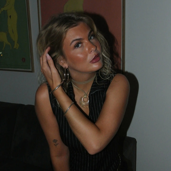 Vedhæng, donut i rutil kvarts, 50mm - uden snor JCentre