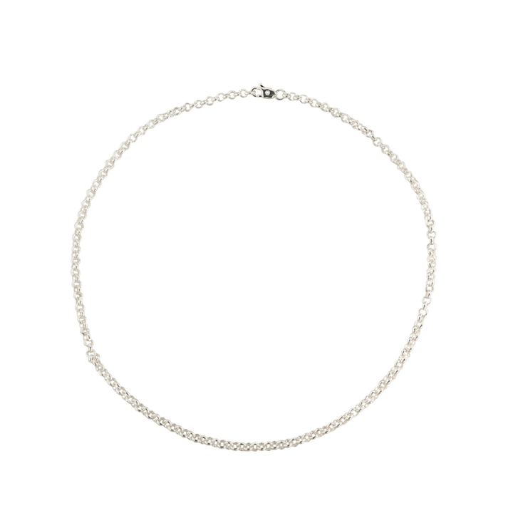 Halskæde, ærtekæde, forgyldt og forsølvet messing, 46 cm Beadhouse of Copenhagen