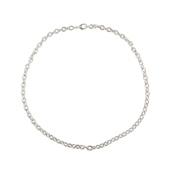 Halskæde, chunky rund anker kæde, forgyldt og forsølvet messing, 47cm Beadhouse of Copenhagen