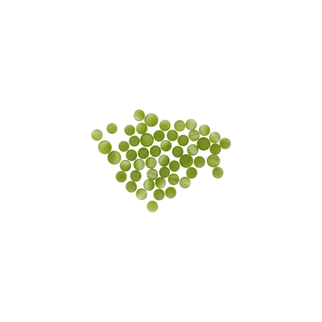 Glasfiberperler, runde, grønne, 4 mm, 10 stk