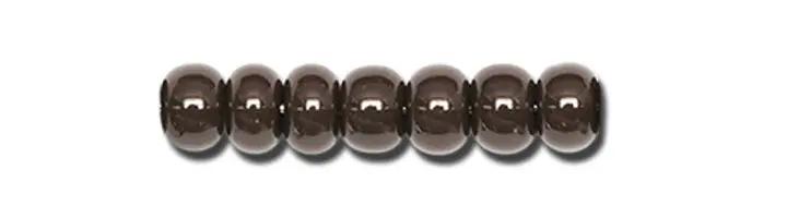 Brune glasperler, preciosa, natural opaque dark brown, storkøb Preciosa